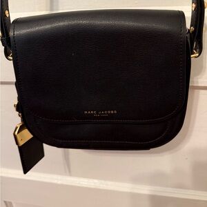 Black Marc Jacobs Saffiano Leather Crossbody Bag